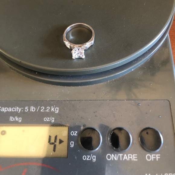 Vintage Sterling Silver 925 Ring Princess Cut Cubic Zirconia Engagement Size 7 - Picture 15 of 16